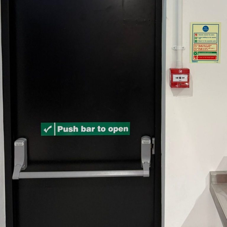 Fire Door with Push Bar Installation
